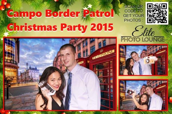 Green Screen Photo Booth for a Holiday Party at the Crown Plaza Hotel at Mission Valley San Diego, Elite Photo Lounge Photo Booth Rental