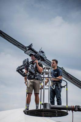 Steadicam walk-off platform adapter for the Titan crane. For smooth hight to low shots.