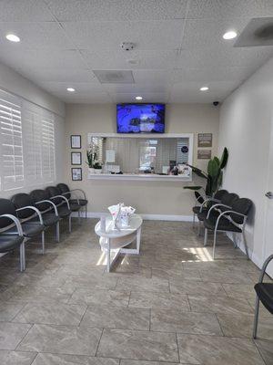 Clean office lobby and waiting area