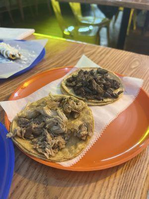 Carnitas and Carne Asada Taco