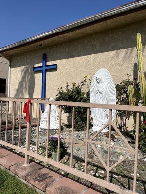 Our Lady of Guadalupe and Juan Diego  statues