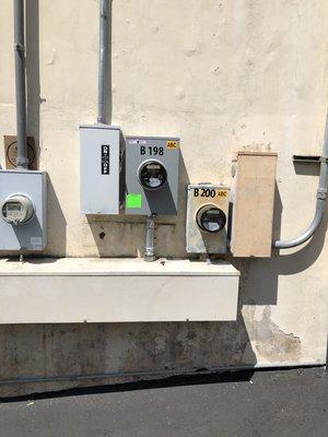 Separated power for a commercial building by adding a new meter and disconnect