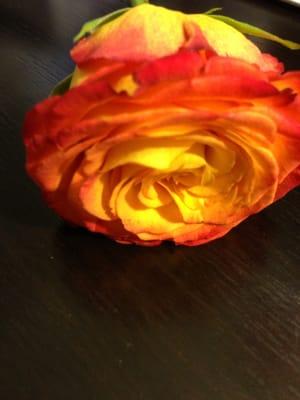 I guess they give out long stem roses? Nice of them and they smell great!