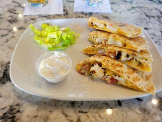 Tequila Shrimp Quesadilla