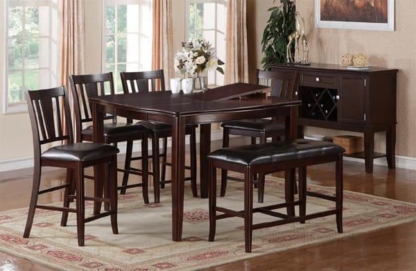 5 pc Set - table + 4 c.chairs   LIST:  $897   NOW!!! -  $465.   ADD $95 FOR BENCH