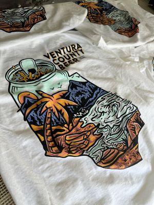 Premium water based screen printing for Ventura County Beer in Ventura.