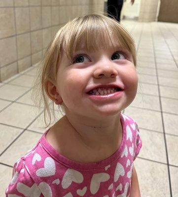 My 2 year old getting her ears pierced for first time (after pic)