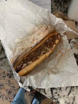 The Works Cheesesteak