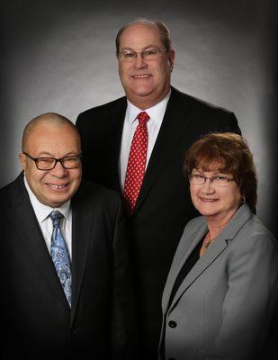 L to R: Tony R. Hammock, SVP/CTO; William L. Exeter, President/CEO; Maureen H. Brown, SVP/CFO. Exeter Trust Company.