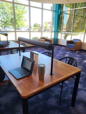 Working tables throughout the branch