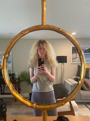 BEFORE Keratin Treatment- this is how my hair normally looks after blow drying it. Literally Hagrid's twin.