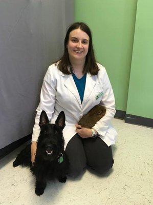 Dr. Wojciechowski with "Murphy" and " Hector"