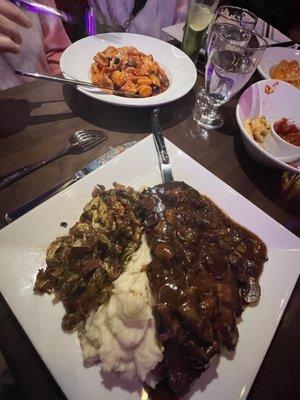 Rib eye steak Masala & Orecchiette Puttanesca