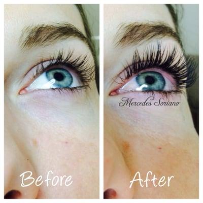 Before and After Lash Extensions