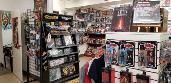 Yup we have a nice selection of Warhammer. Need anything ordered just ask us.