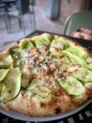 Local squash, basil pesto, smoked mozzarella, pine nuts, parm