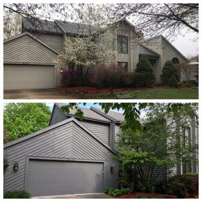 Before and After photo exterior painting