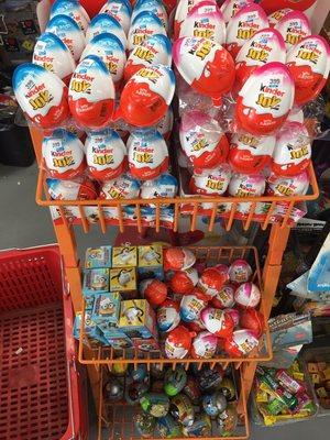 Kinder eggs!! Kids love these surprise eggs