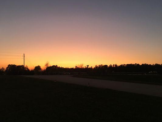 Sunset view while getting my brakes serviced