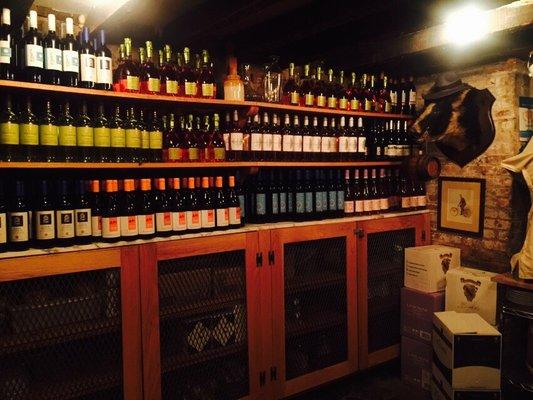 Wine cellar downstairs