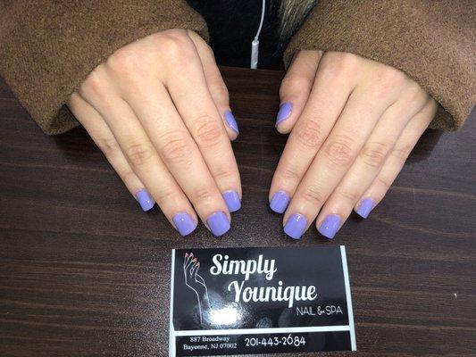 Regular Lavender manicure