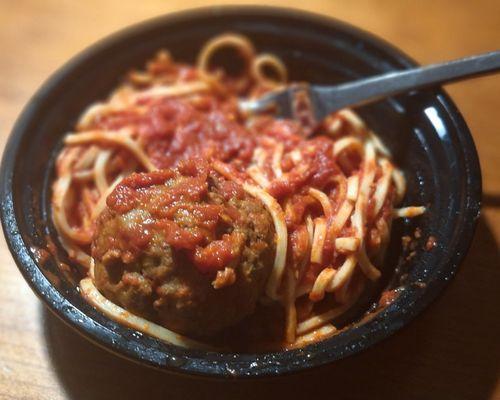 Spaghetti and Meatballs my midnight SNACK !