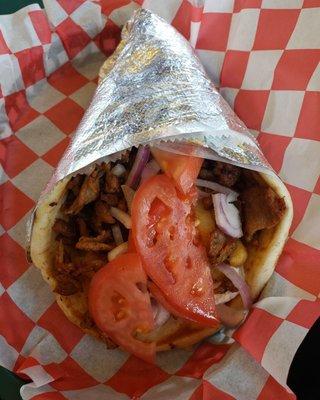 Gyro on Syrian bread