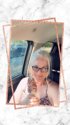 Got my cone with sprinkles!!