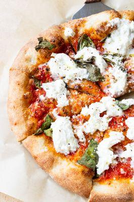 Salted Burrata Pie -- a staff-favorite vegetarian pie