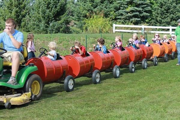 The adorable tractor pull for kiddies.