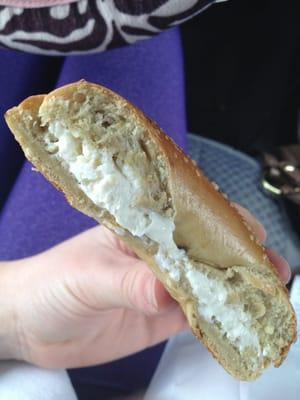 Jalapeño Bagel with regular cream cheese