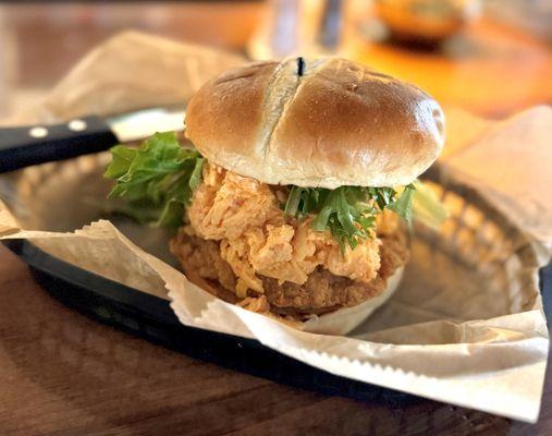 Fried Chicken Pimento Cheese Sandwich