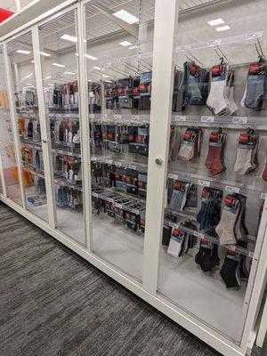 I can't believe retail theft has become so common that they have to lock up socks