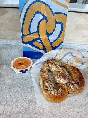 Roasted Garlic Parmesan Pretzel & Cheese Dip ($5)