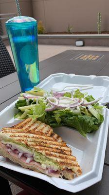 Ham Panini with side salad