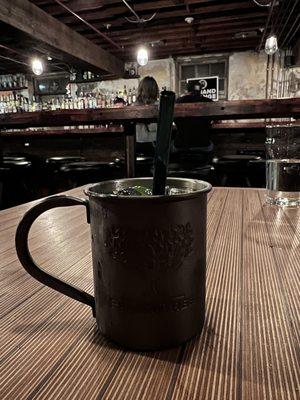 Moscow mule with mint