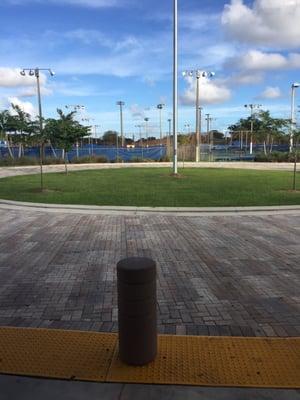 View from the center to the Tennis courts.