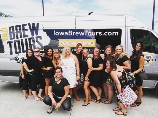 We booked the Iowa Brew Tour for my best friends bachelorette party and it was perfect! We had 13 girls in our group and we had a blast.