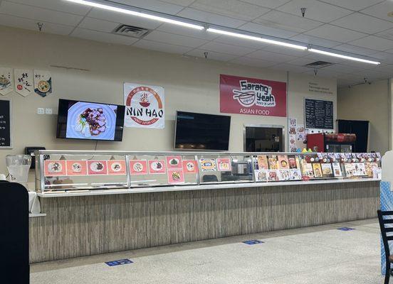 Nin Hao cafe serving line inside Asian Market