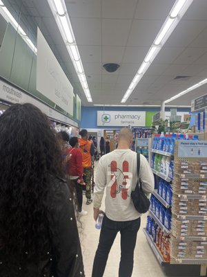 Line for the Pharmacy.