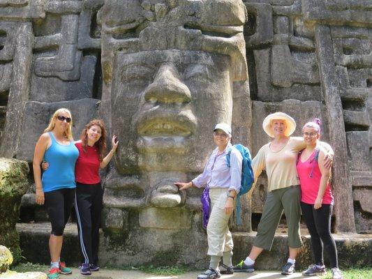 Posing for a group shot during our Soul Search Retreat to Belize.