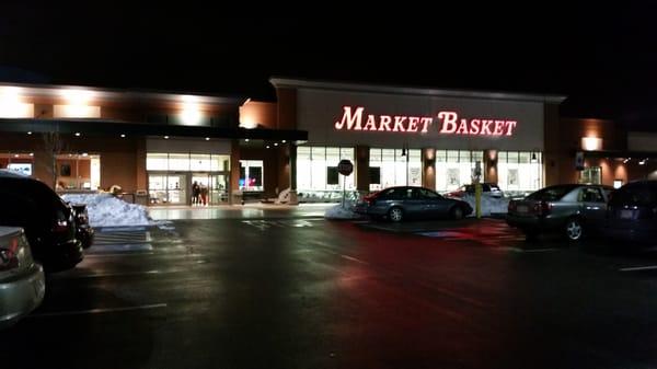 Storefront at night