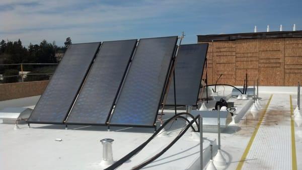 Solar hot water system in Petaluma