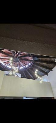 Installed these chandeliers on this awesome ceiling