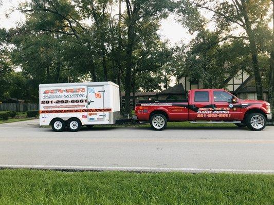 Service truck.