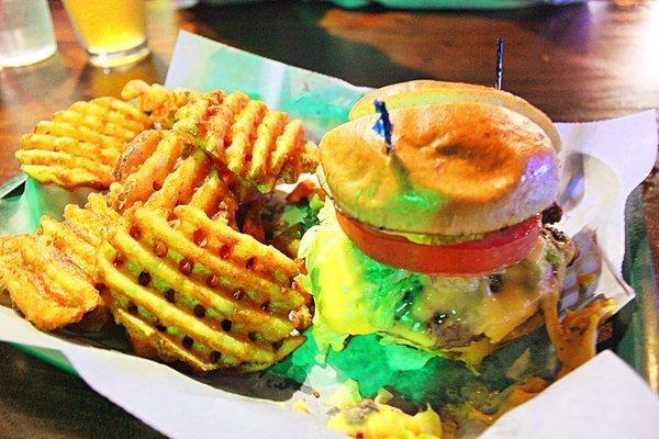 The Classic burger with Velveeta Cheese. real good burger and fries