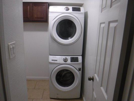 Samsung washer and drier in some apts at slight extra cost