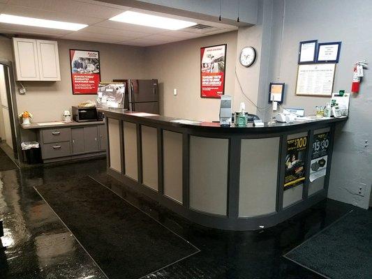 Our new service desk was built during the office renovation in March 2018!