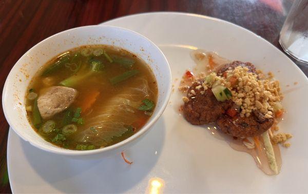 Spicy Shrimp Lemongrass Soup & Fried Tofu