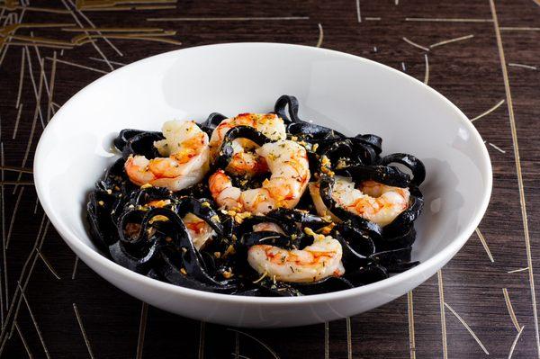 Squid Ink Black Pasta Shrimp